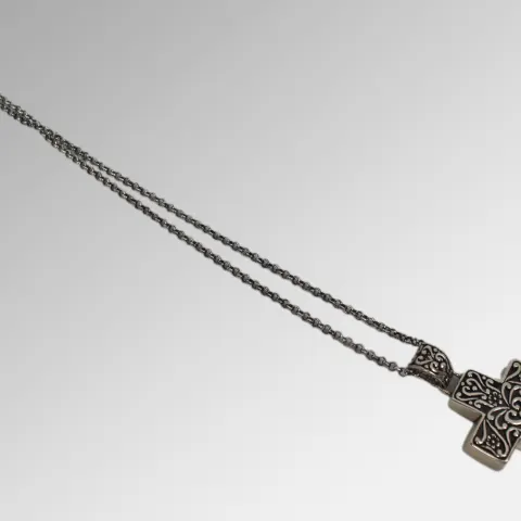 Vintage Silver Cross on Chain