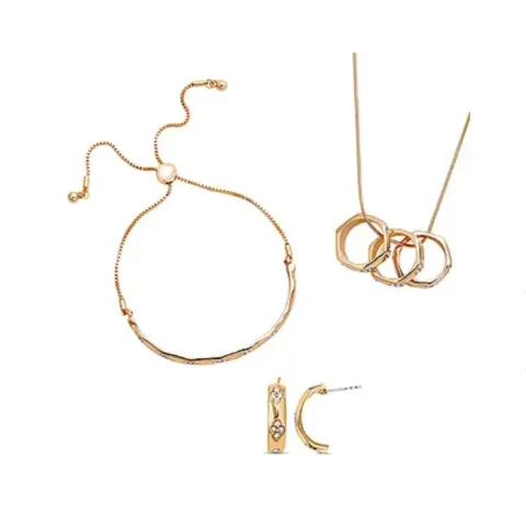 NEW! 3 Piece Set - White Austrian Crystal Bracelet, Necklace and Earrings