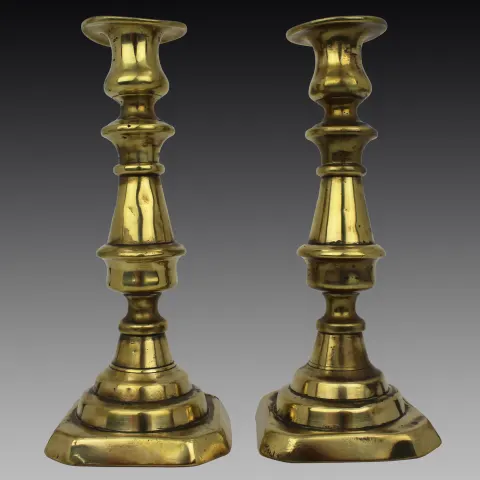 Pair of Antique Brass Candlesticks