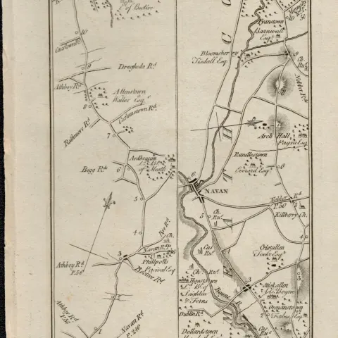 Taylor & Skinner 1777 Ireland Road Map Slane Castle Navan Kells Lisburn.