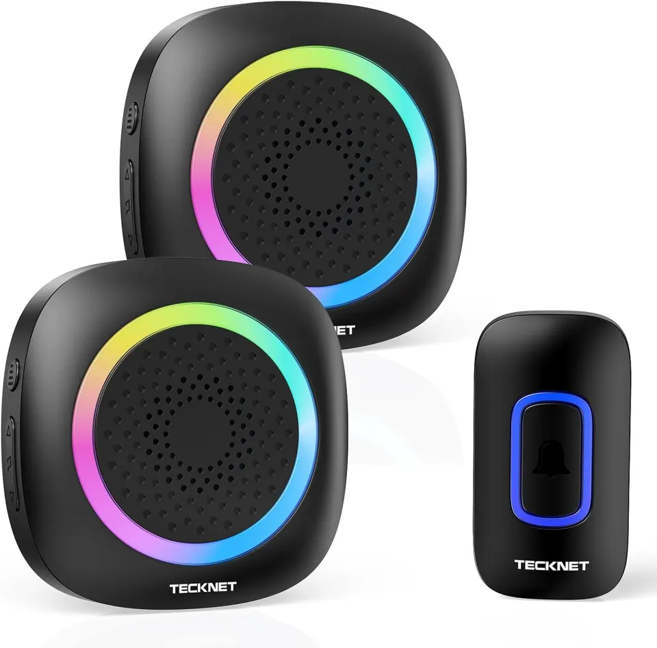 Wireless Doorbell with 2 Portable Receivers