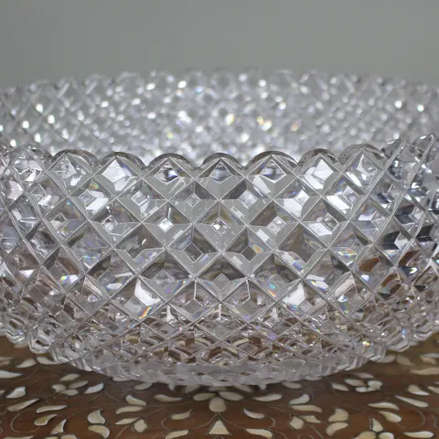 Monumental Hand-Cut Crystal Centrepiece Bowl c.1935