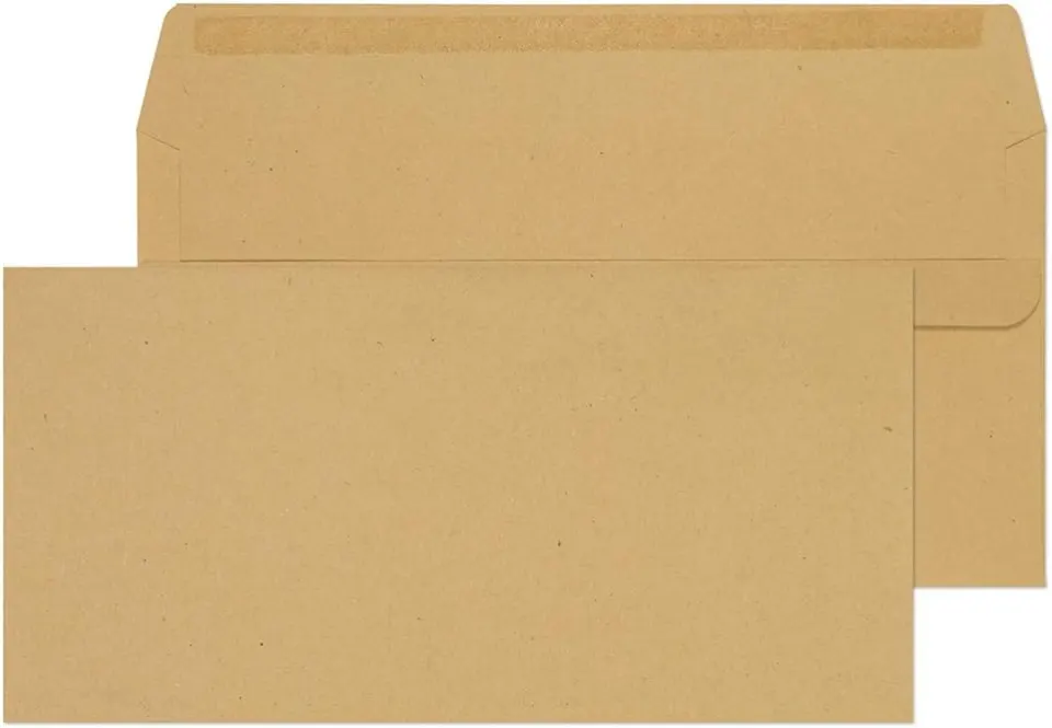 6 x Blue Label 110 x 220 mm 80 gsm Manilla Self Seal Wallet Envelopes - Pack of 1000 L16b
