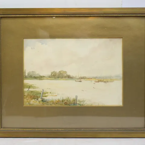 Delicate English Watercolour of Sailing Boats