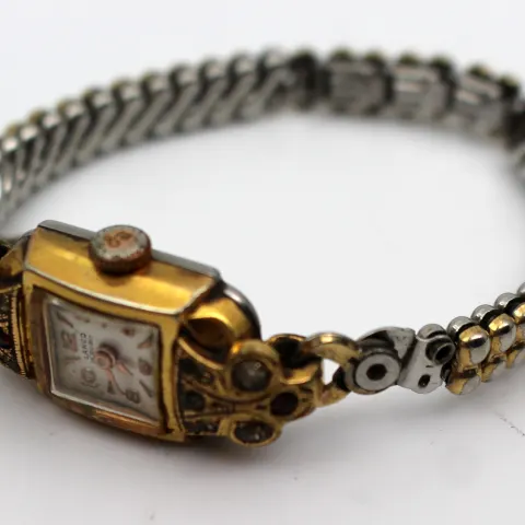 Vintage Ladies' Lanco 15 Jewels Wristwatch – Ornate Case & Expanding Bracelet
