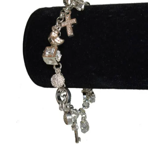 Sterling Silver 925 13 Charm Bracelet - Sally Antique