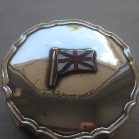 Vintage Silver Plated S.S. Port Hardy Engraved Souvenir Pill Box