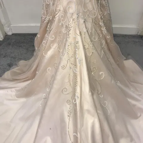 Eternity Bridal wedding dress, mermaid size 12 gold D5350