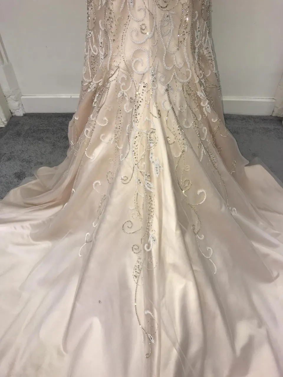 Eternity Bridal wedding dress, mermaid size 12 gold D5350