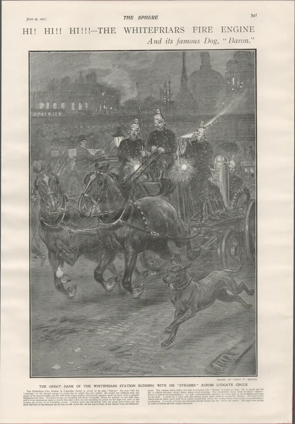 Whitefriars London Fire  Brigade 82 Dead 1901 Antique.