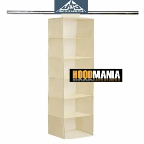 10 x Hanging Shoe Storage Canvas Hanger Holder Cream / Ivory Wardrobe Spacesaver
