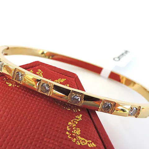 Orrevé 18k Gold Plated White Zircon Gemstone Bracelet 'New'