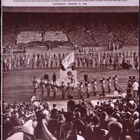 The Closing Ceremony of The London Olympic Games Original 78 Years-Old Newspaper.