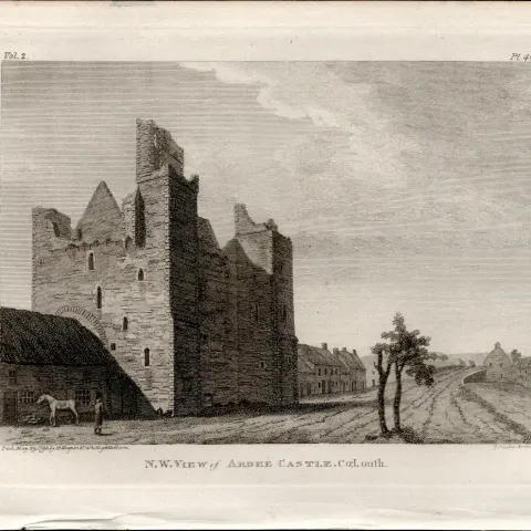 Ardee Castle Co Louth Rare 1791 Francis Grose Antique Print
