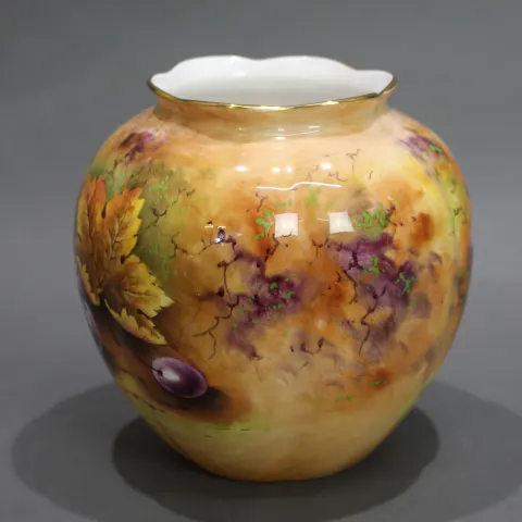 Peter Gosling Hand Painted Fruit Vase