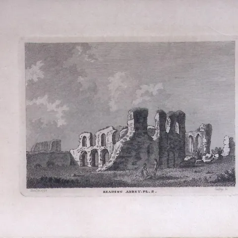 Berkshire Reading Castle Francis Grose Rare 240 Years-Old Copper Engraving-19
