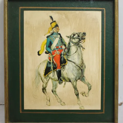 Framed Raised Cavalry Military Print