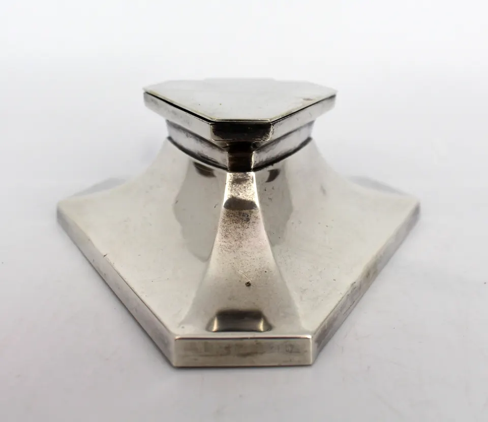 Art Deco Solid Silver Inkwell by Mappin & Webb