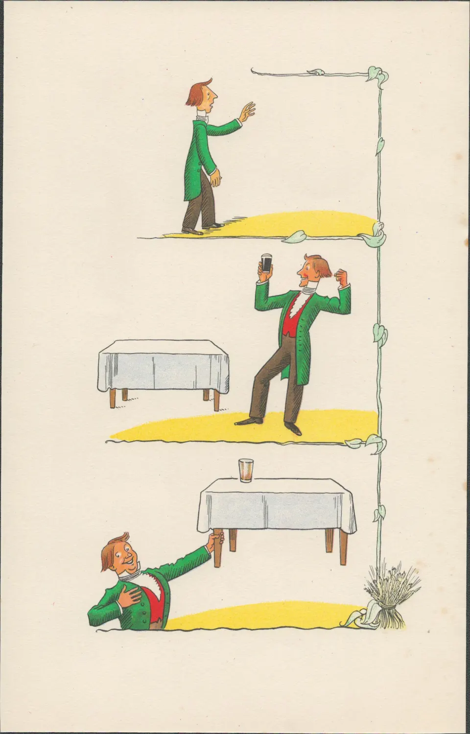 Rare 89 Yrs Old Double Sided  Guinness Print "The Strongman"