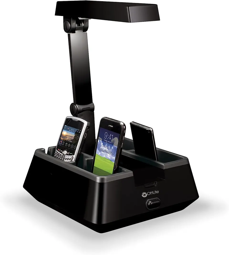 3 x OttLite 13W Charging Valet Desk Lamp - Black