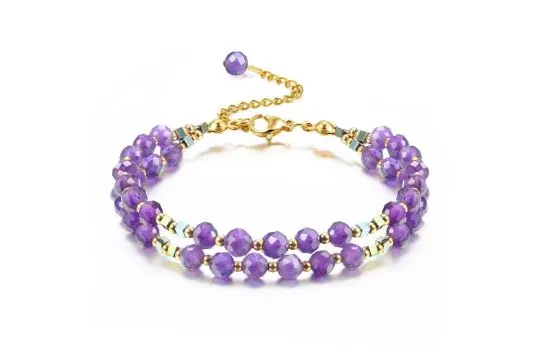 10 x Crystal Bracelet for Women 5mm Gemstone Lb46