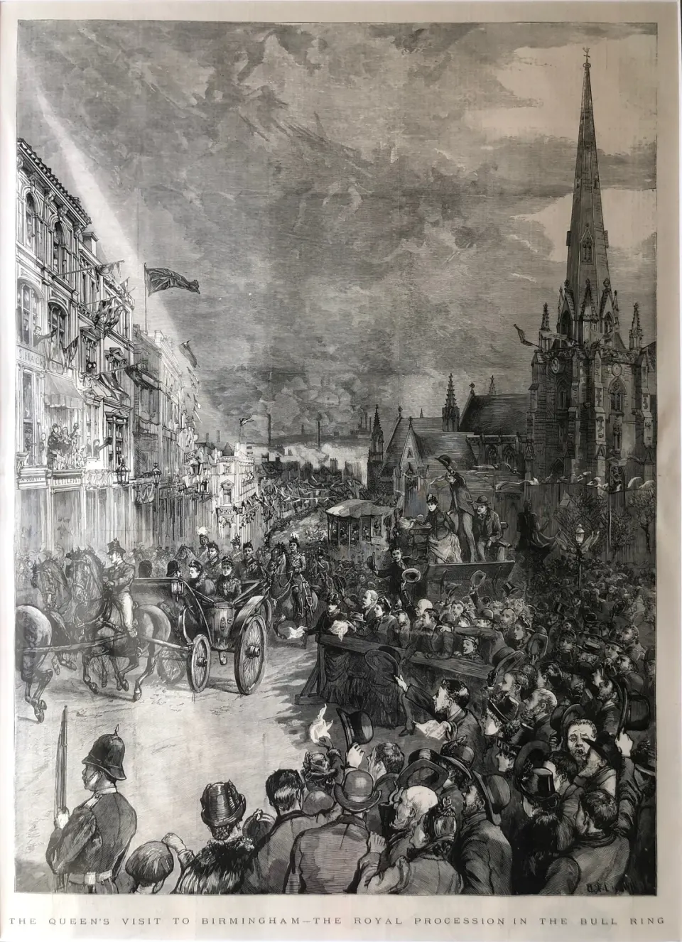 Queen Victoria Royal Visit to  the Bull Ring Birmingham 1887