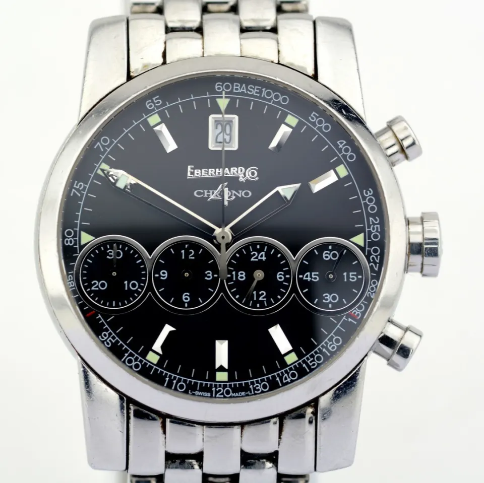 Eberhard & Co./Chrono 4 Chronograph Automatic - Date - Gentlemen's Steel Wristwatch