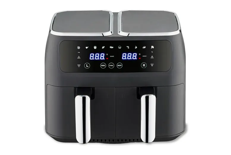 8L Dual Basket Air Fryer, 2800W, Digital LED Touchscreen