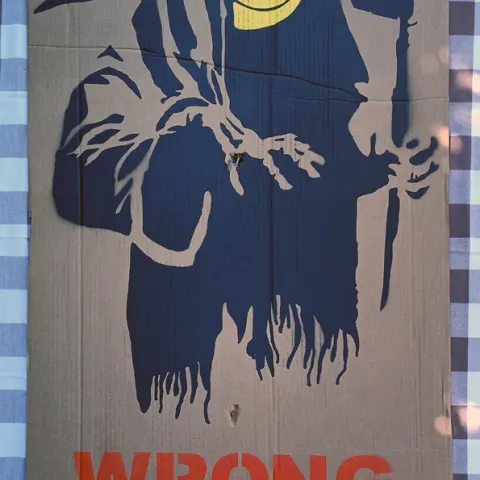 'Grim Greaper Wrong War' Banksy London 2003 w/COA (#0484)