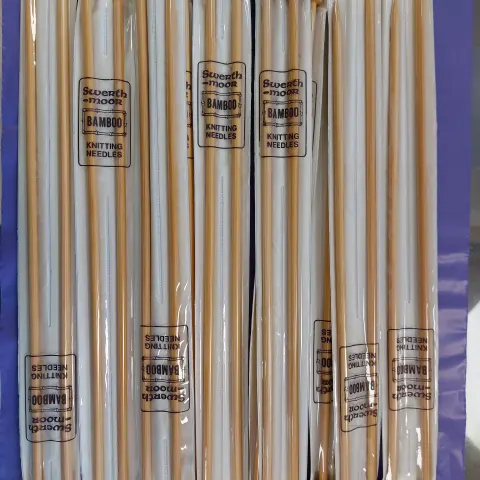 Bamboo needles - selection of sizes.  12 pairs