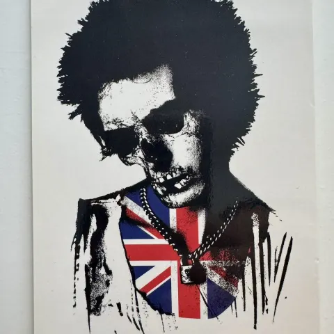 Paul Insect (b 1971) 'Dead Sid', Postcard From POW, Dead Rebels Series Early Street Graf Art, 2006