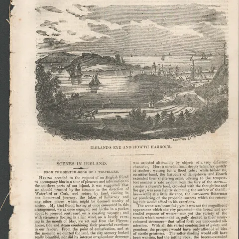 Antique Irish Newspaper 1833 The City of Limerick Drawings & Articles