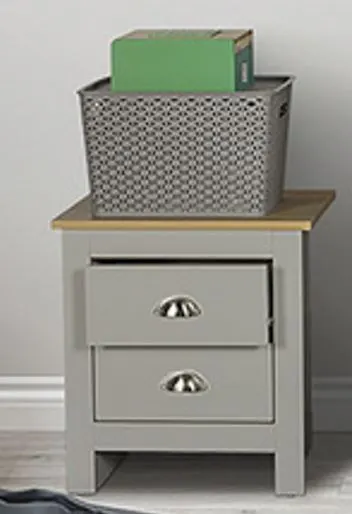 Job Lot of 5 x Bedside Table - Grey (TEO-00025 1-3)