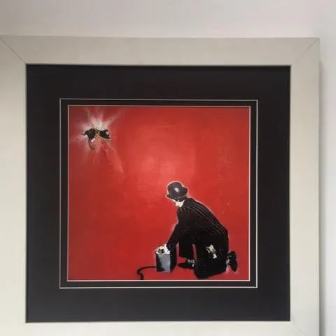 Nick Walker (b1969) Mind Your Rat Print By Vandal, 50x50cm, Framed, Glazed Print of Wall Mural, 2008