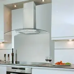 Luxair Stainless Steel Curved Metal 700mm Splashback