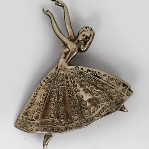Silver Ballerina Brooch