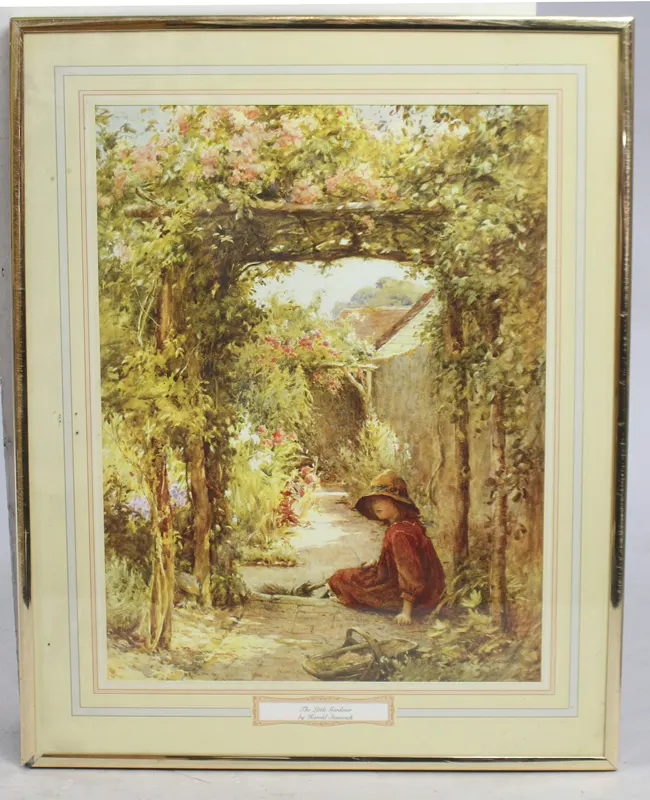 "The Little Gardener" Framed Print