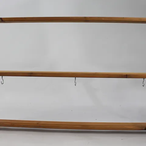 Vintage Pine Wall Hanging Plate Rack