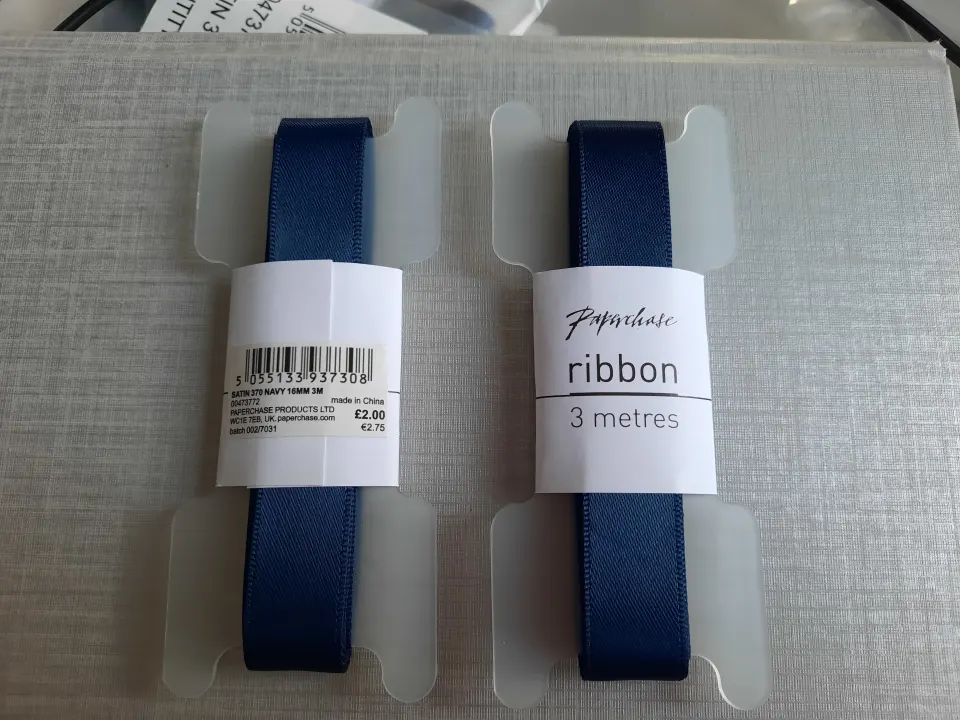 Navy ribbon from Paperchase x 36