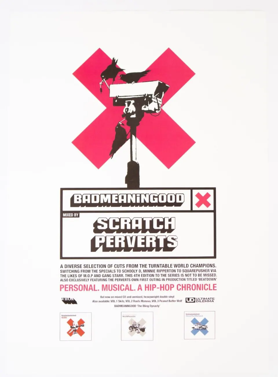Banksy (Austin Wilde) x Badmeaningood Poster Scratch Perverts LE 1/20 + Sticker (#0580)