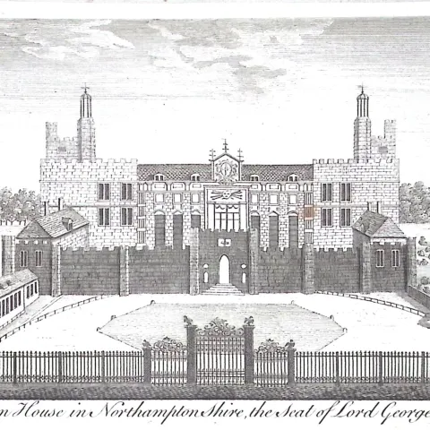 Northamptonshire Drayton House Rare Georgian Copper Antique 1776 Engraving-142.