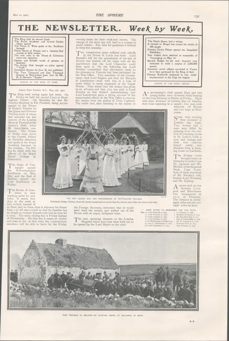 Balcarra Mayo Ireland Eviction Scene 1902 Antique Print
