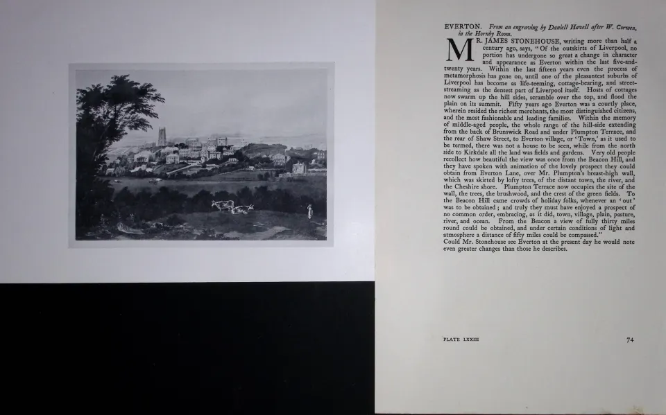 Liverpool Everton (1830) Published Antique 1913 Monochrome Print-22