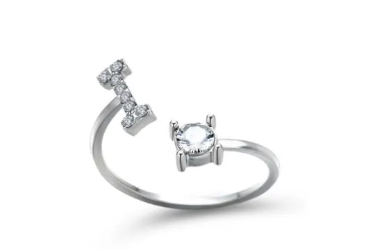 10 x Letters Rings Personalized Gift For Women L14a