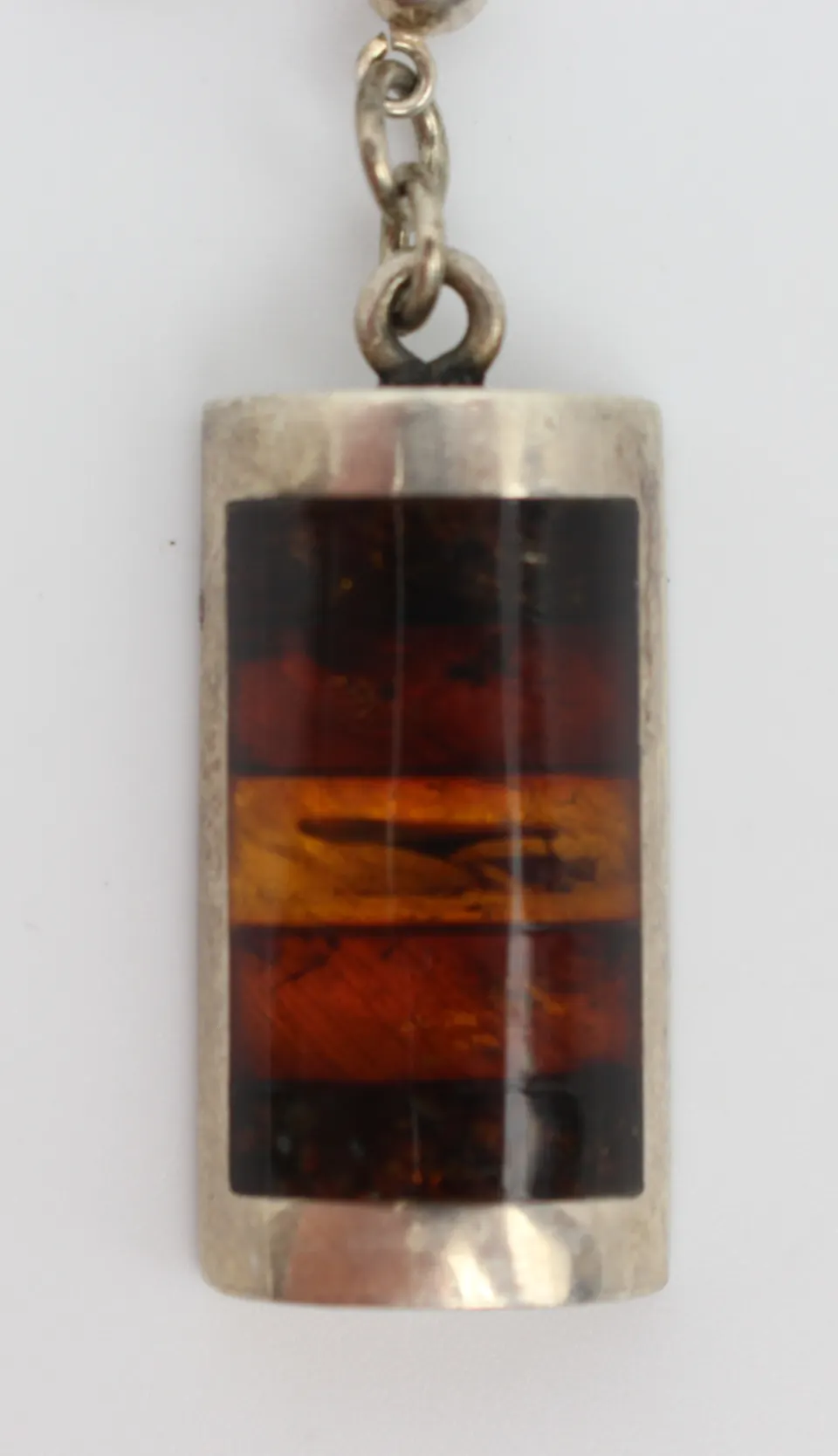 Vintage Silver and Baltic Amber Pendant