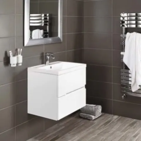 Brand New Vermont Wall Mounted Vanity Unit Gloss White  (no basin) RRP £299 - No VAT