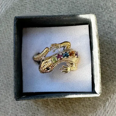 Gem Set Lizard Ring