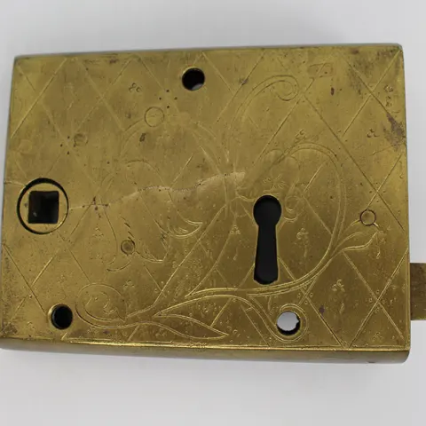 Antique Art Nouveau Brass Lock c.1900
