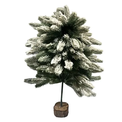 2FT Christmas Tree Snowy Covered Small Tabletop Xmas Tree L16