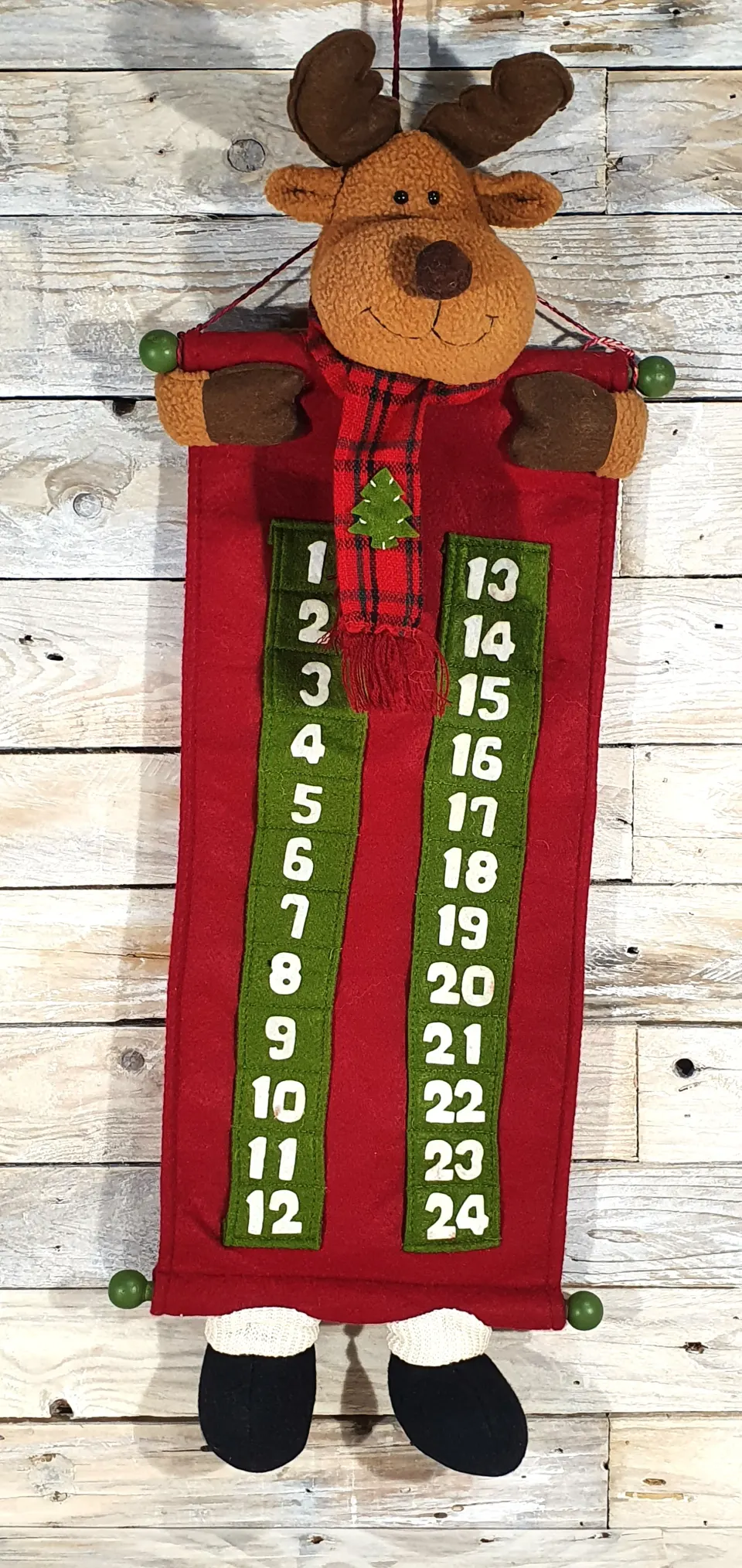 Long 3D Reindeer Advent Calendar. 75cm x 25cm rrp £24.99